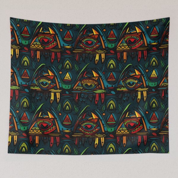 Item preview, Tribal Tiki Pattern – Seamless designed and sold by GalacticLabs.