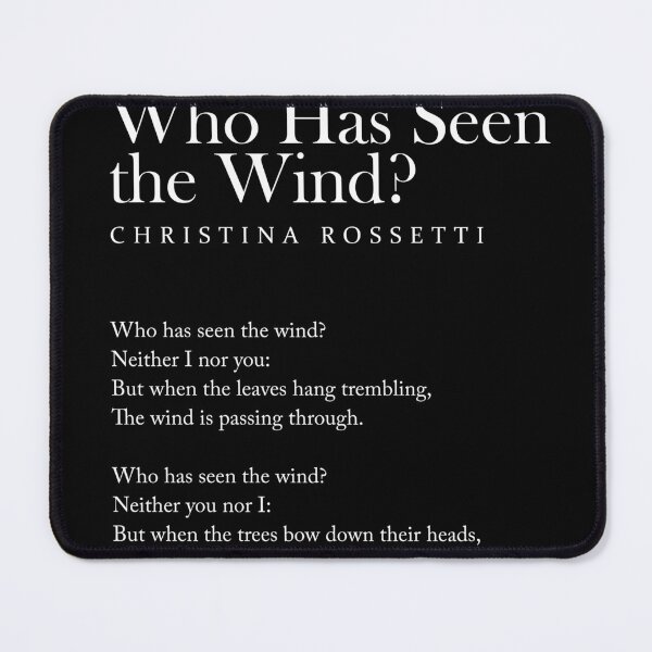 Item preview, Who Has Seen the Wind - Christina Rossetti Poem - Literature - Typography Print 1 - Black designed and sold by Studio Grafiikka.