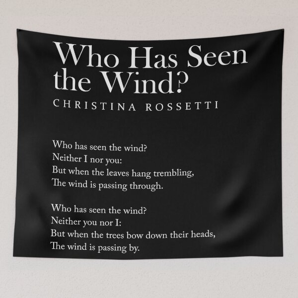 Item preview, Who Has Seen the Wind - Christina Rossetti Poem - Literature - Typography Print 1 - Black designed and sold by Studio Grafiikka.