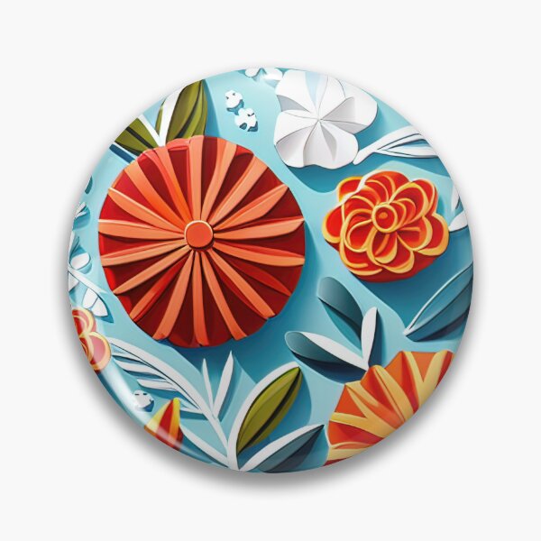 Item preview, Passion: Trending 3D Kirigami Flower Sculptures Seamless Vector Flowers Pattern - Premium Design designed and sold by Jisoo Flowers.