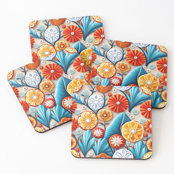 Item preview, Unveiling the Art of Paper Blossoms: 3D Kirigami Flower Designs Seamless Vector Flowers Pattern - Premium Design designed and sold by Jisoo Flowers.