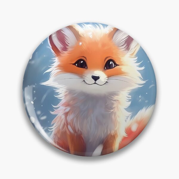Item preview, Kawaii fox in snow uWu designed and sold by SweetWhiskers.
