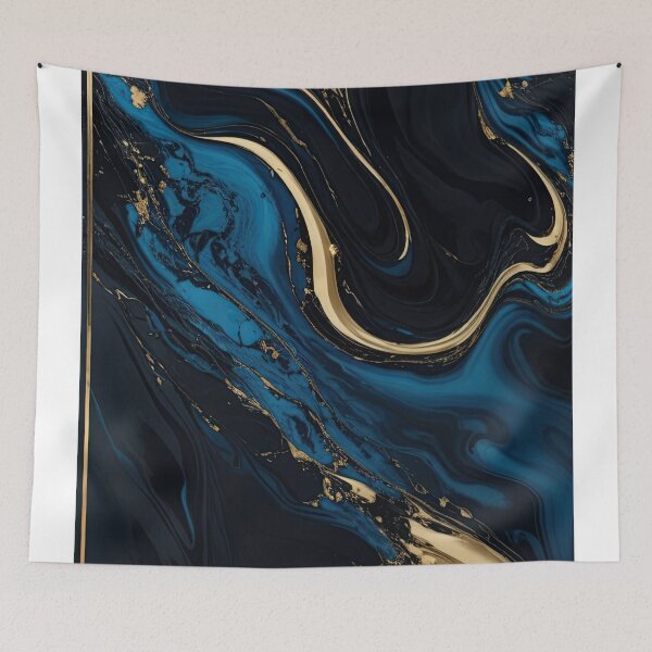 Item preview, sapphire blue gold marble designed and sold by fleurdesignart.