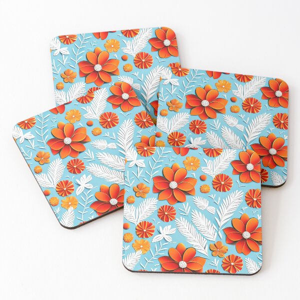 Item preview, Kirigami Flower Creations Seamless Vector Flowers Pattern - Premium Design designed and sold by Jisoo Flowers.