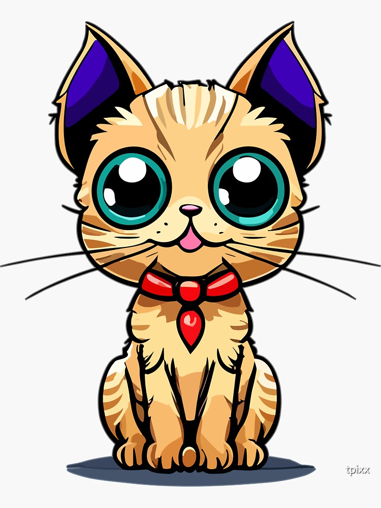 Pegatinas de gatos divertidos dibujos animados, Diseños únicos