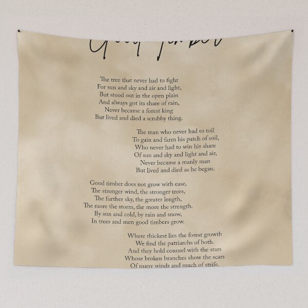 Artikelvorschau, Good Timber - Douglas Malloch Poem - Literature - Typography 3 - Vintage entworfen und verkauft von Studio Grafiikka.