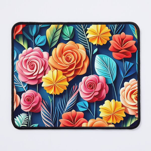 Item preview, Beauty of Nature: 3D Kirigami Flower Artwork Seamless Vector Flowers Pattern - Premium Design designed and sold by Jisoo Flowers.