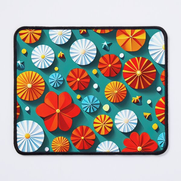 Item preview, Artistry 3D Kirigami Flower Sculptures Seamless Vector Flowers Pattern - Premium Design designed and sold by Jisoo Flowers.