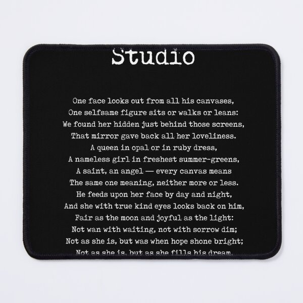 Item preview, In an Artist's Studio - Christina Rossetti Poem - Literature - Typewriter Print 1 - Black designed and sold by Studio Grafiikka.