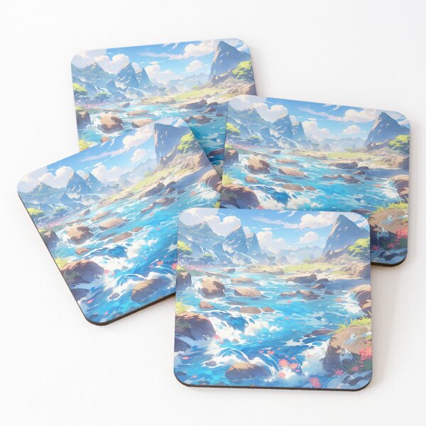 Item preview, Dreamy Magical Candycore Landscape with River and Mountains designed and sold by rcwm.