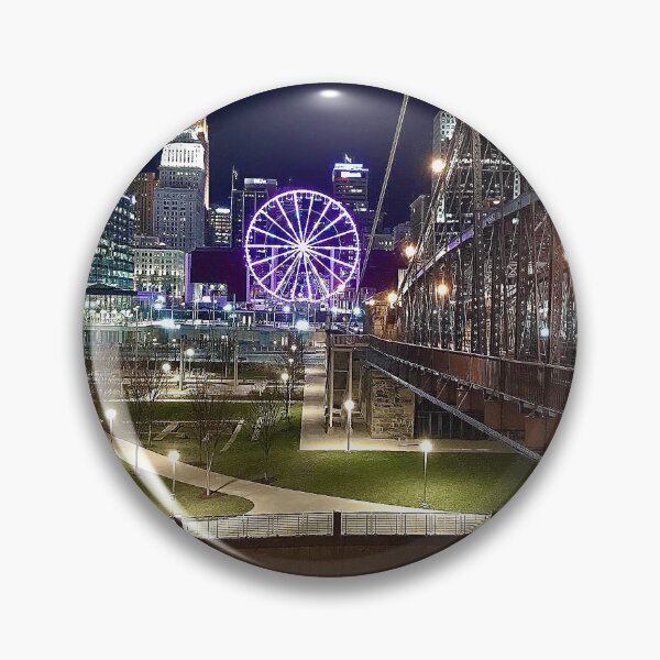 Item preview, Neon Ferris Wheel Meets Skyline designed and sold by Dr. Virginia Braden.