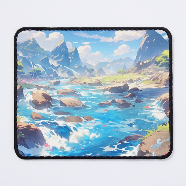 Item preview, Dreamy Magical Candycore Landscape with River and Mountains designed and sold by rcwm.