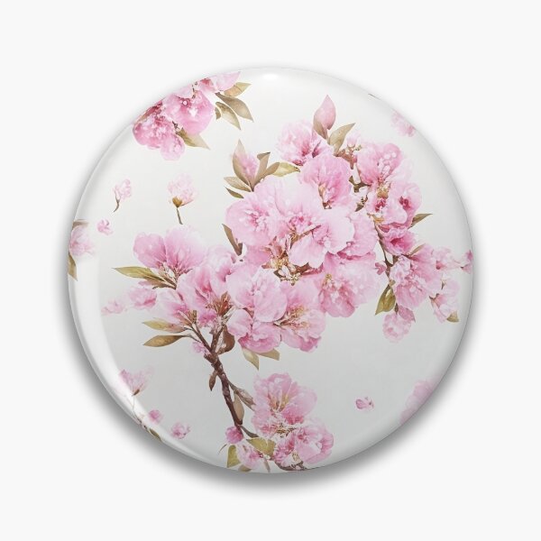 Item preview, watercolor flower Prunus Persica designed and sold by ohmdesignart.