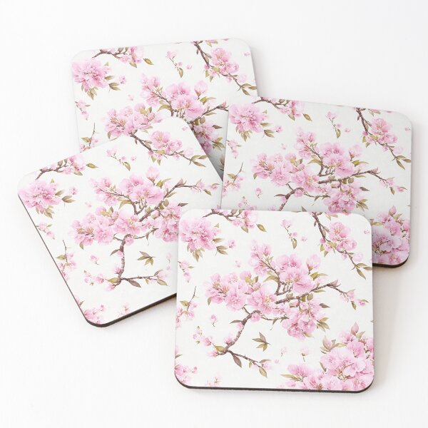 Item preview, watercolor flower Prunus Persica designed and sold by ohmdesignart.
