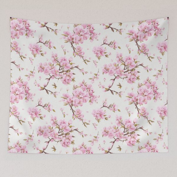 Item preview, watercolor flower Prunus Persica designed and sold by ohmdesignart.
