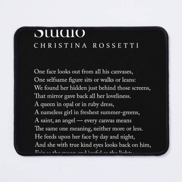 Item preview, In an Artist's Studio - Christina Rossetti Poem - Literature - Typography Print 2 - Black designed and sold by Studio Grafiikka.