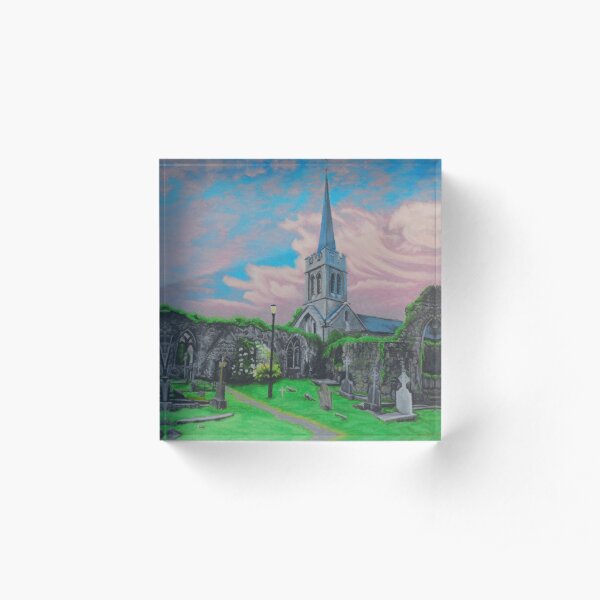 Athenry Church at Sunset Acrylic Block