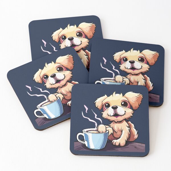 Item preview, Funny Coffee Dog Cartoon 08 designed and sold by tpixx.
