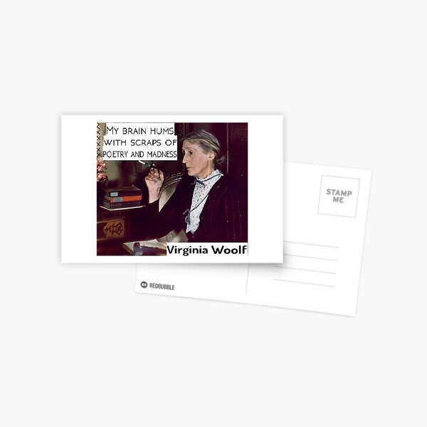 Virginia Woolf - Poetry & Madness Postcard