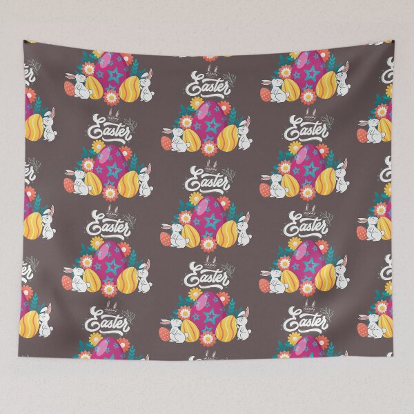 Item preview, Bunny With Easter Eggs Vector Art Design designed and sold by Cre8iveSkill.