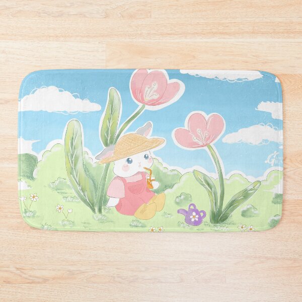 Item preview, Claude and Pink FLower Meadow | Bunniesmee  designed and sold by bunniesmee.