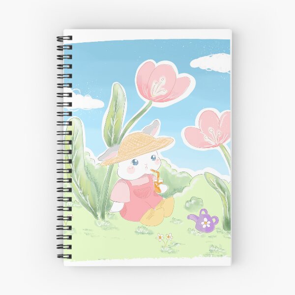 Item preview, Claude and Pink FLower Meadow | Bunniesmee  designed and sold by bunniesmee.