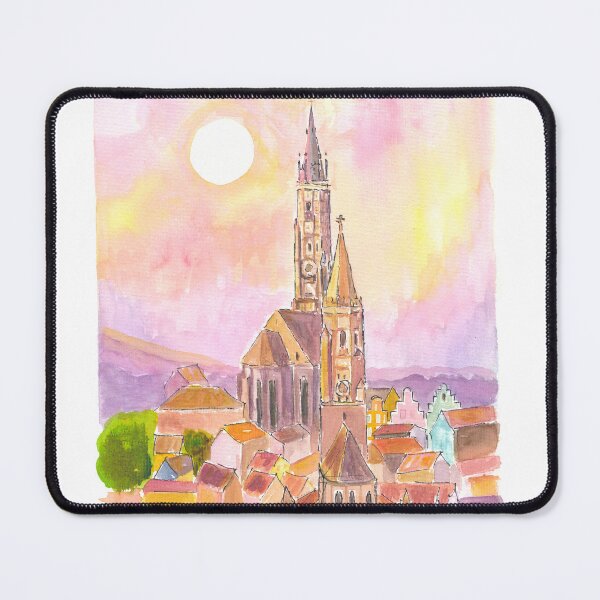 Item preview, Landshut Carossahöhe with Trausnitz Castle and Old Town in Sunset designed and sold by artshop77.