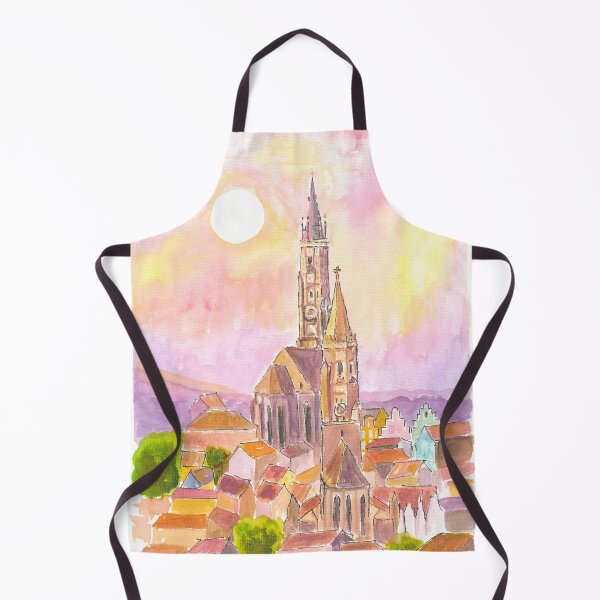 Item preview, Landshut Carossahöhe with Trausnitz Castle and Old Town in Sunset designed and sold by artshop77.
