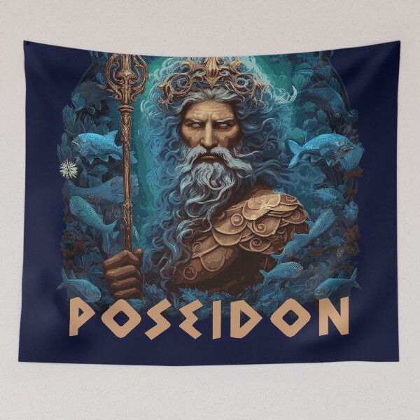 Item preview, Poseidon of the Sea - The Olympians (lettered) designed and sold by WennsdaysChild.