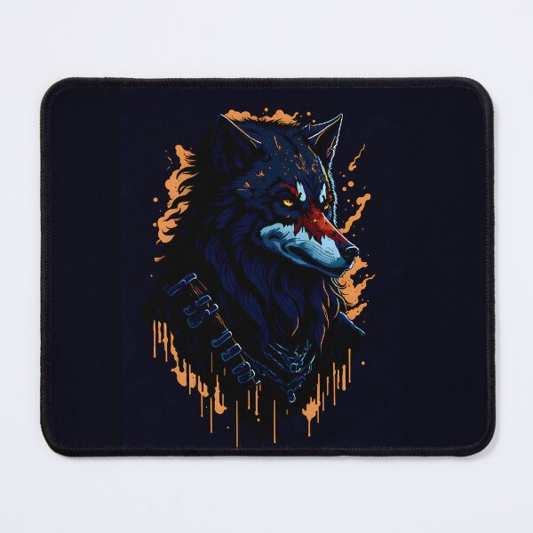 Item preview, Wolf Wolves Dog Tribal Warrior Animal Black designed and sold by druidwolfart.