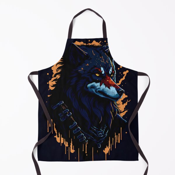 Item preview, Wolf Wolves Dog Tribal Warrior Animal Black designed and sold by druidwolfart.