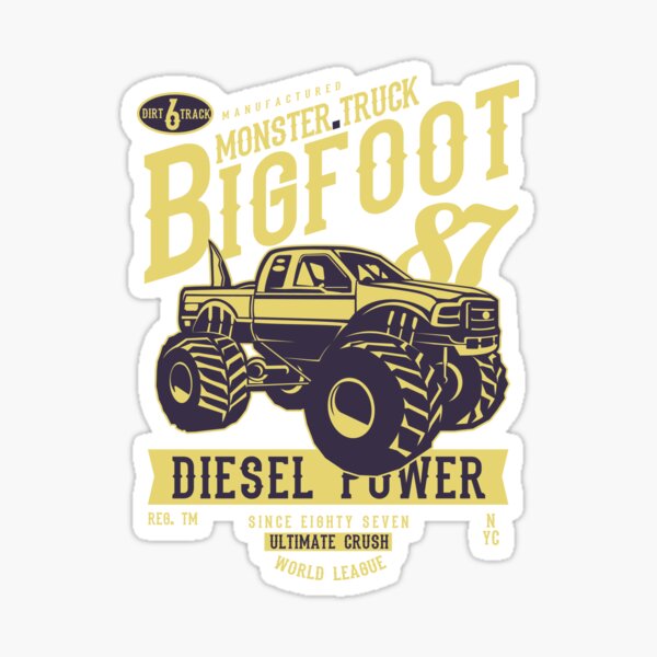Big Foot Monster Truck Glossy Sticker