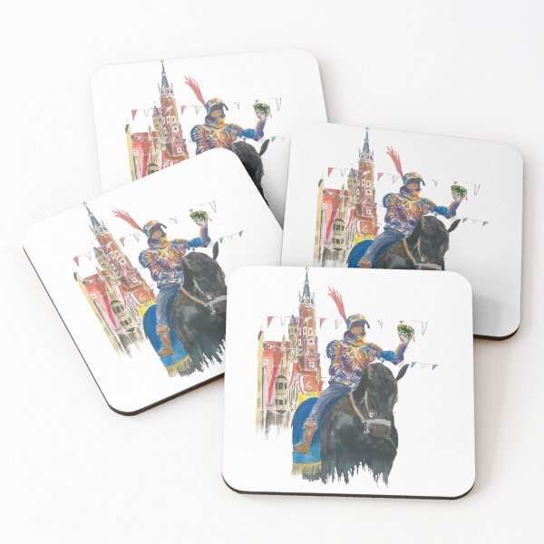 Item preview, Landshut Knight in the Procession in the Historical Dreamlike Old Town Transparent Version designed and sold by artshop77.