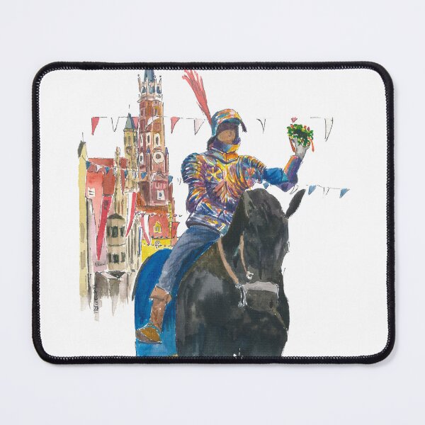 Item preview, Landshut Knight in the Procession in the Historical Dreamlike Old Town Transparent Version designed and sold by artshop77.