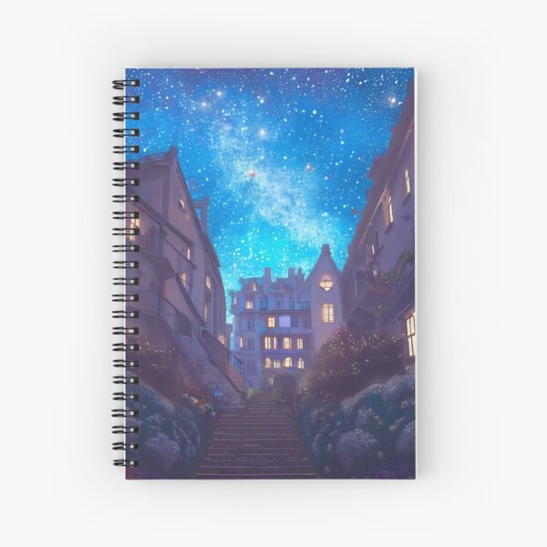 The startlit alley, flowers and plants Spiral Notebook