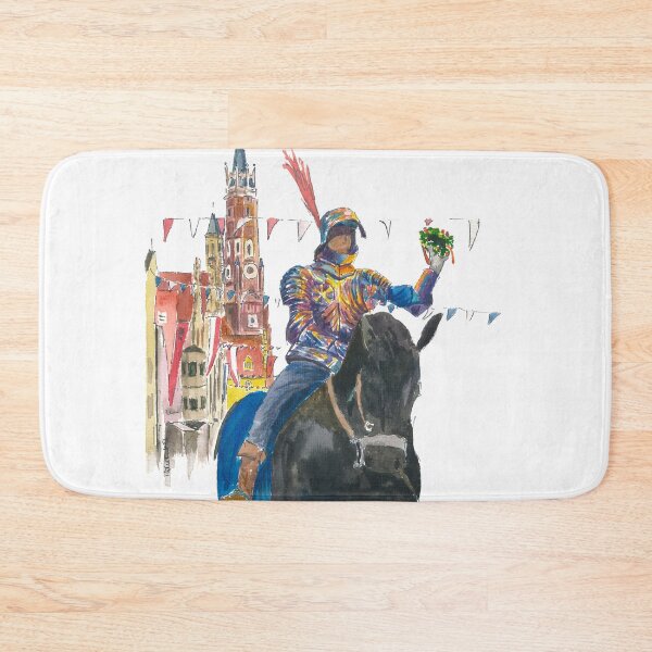 Item preview, Landshut Knight in the Procession in the Historical Dreamlike Old Town Transparent Version designed and sold by artshop77.