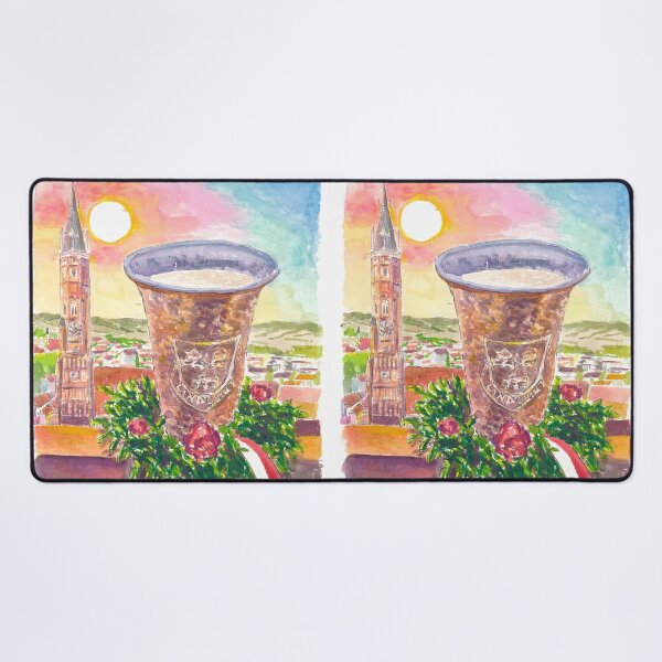 Item preview, Landshut View from Trausnitz towards Altstadt with Buchskranzl and Kupferbecher designed and sold by artshop77.