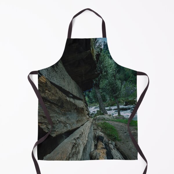 Item preview, logs of wood stalked up next to a river bank designed and sold by rushad.