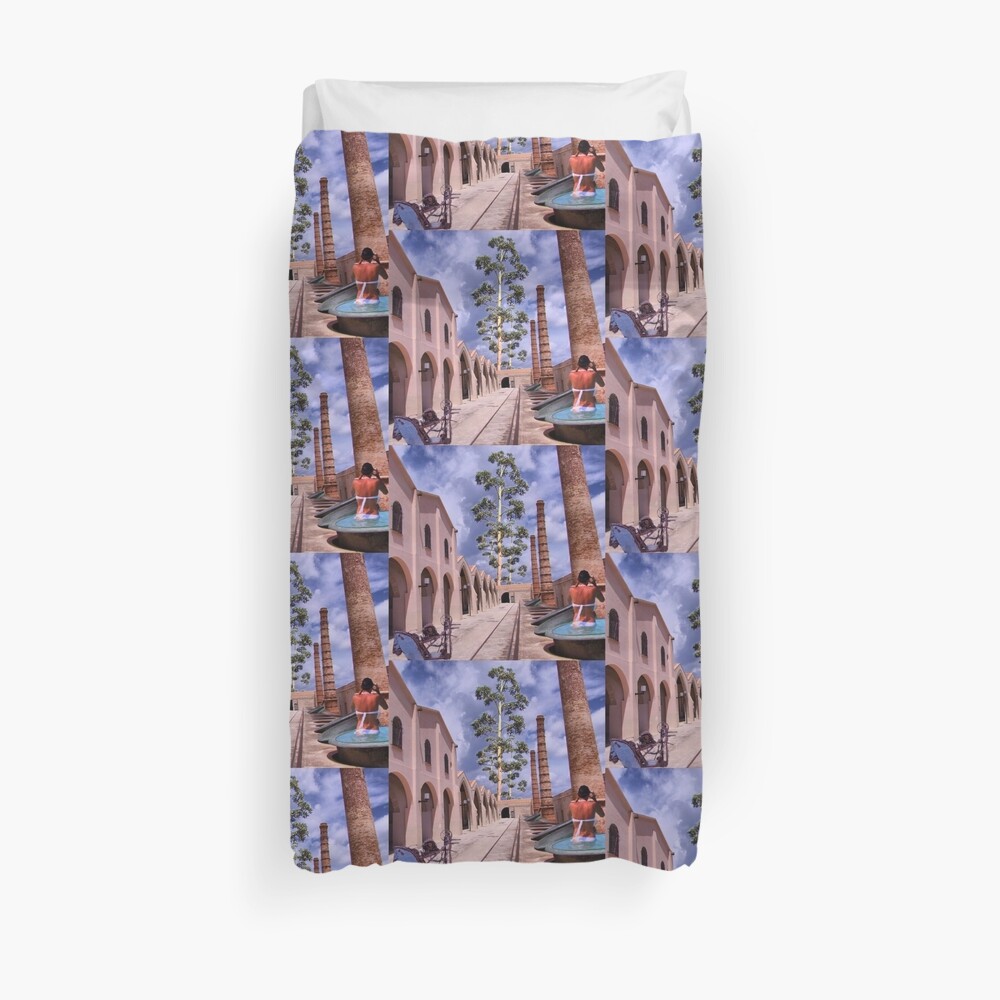 in the manner of De Chirico Duvet Cover