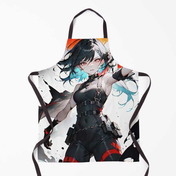 Item preview, Edgy Elegance: Digital Artwork of Anime Girl with Abstract Splash Background designed and sold by Biskit222.