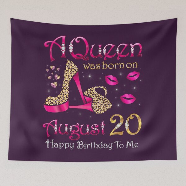 Item preview, A Queen Was Born On August 20 Happy Birthday To Me 	 	 designed and sold by lqpxhwkz27.