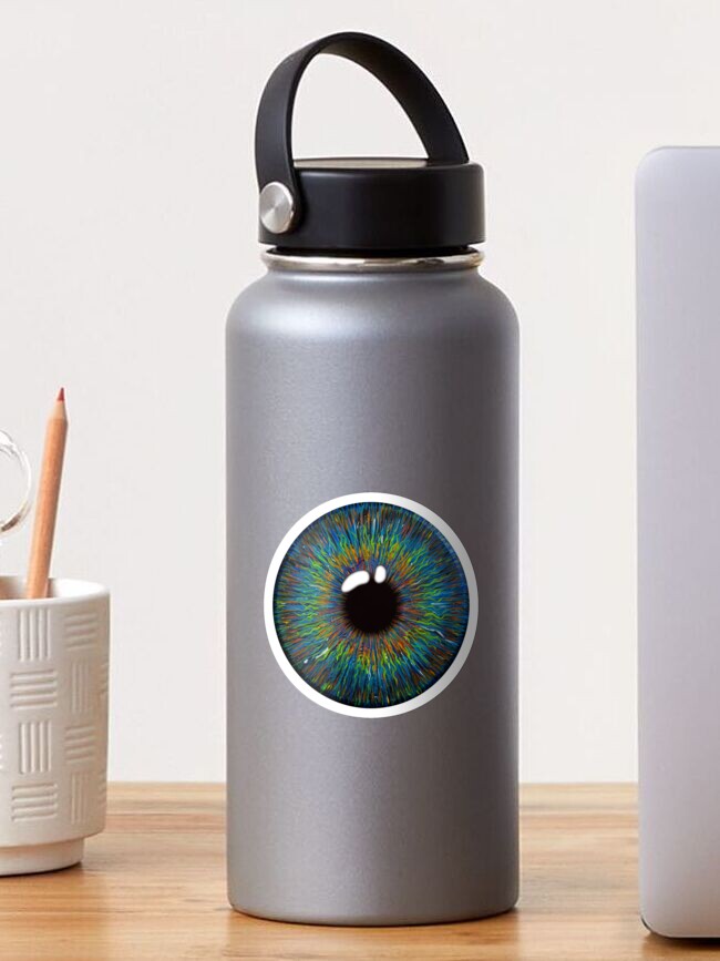 Thumbnail 1 of 3, Sticker, Pupil Eye Colorful Painting designed and sold by oz10.