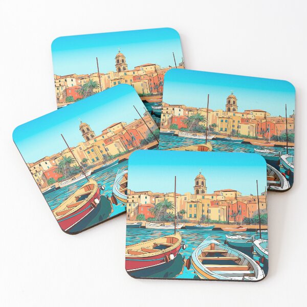 Item preview, St Tropez Cote d'Azur, France Travel Poster designed and sold by charlesmartem.