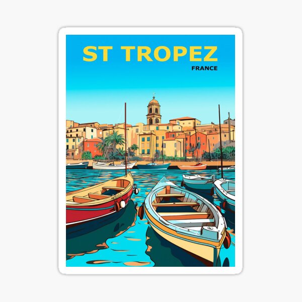 Artikel-Vorschau von St. Tropez Côte d'Azur, Frankreich Reiseposter, designt und verkauft von charlesmartem.