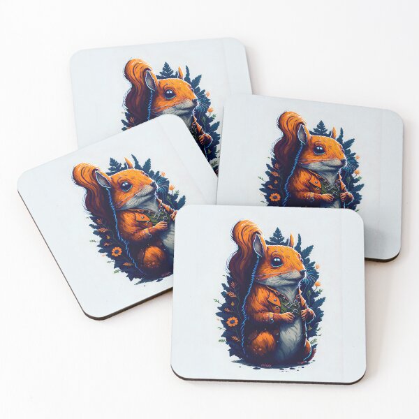 Item preview, Cute Squirrel Explorer Wildlife Painting designed and sold by druidwolfart.