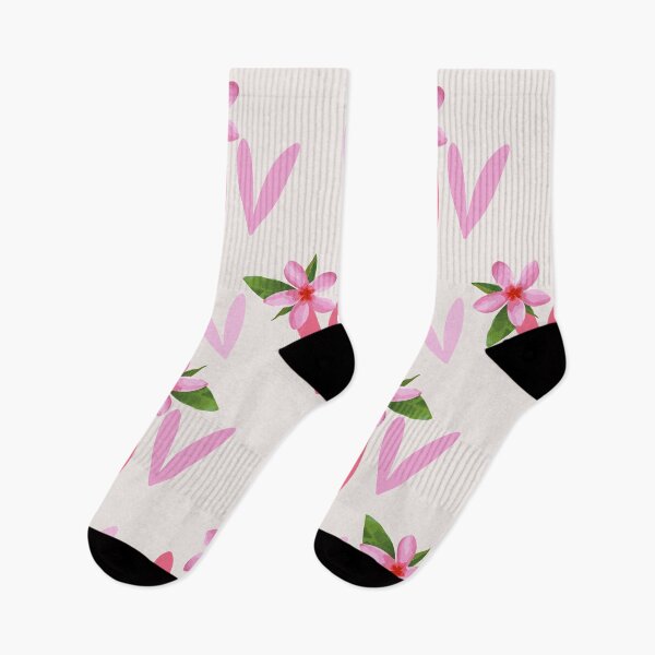 Item preview, Heart Pink Flower Pattern designed and sold by mimo-Eshop.