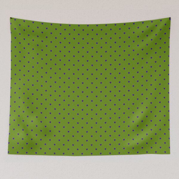 Item preview, Paint Splash Polka Dot: Persian Blue On Bitter Lime designed and sold by TheScraggyBeard.