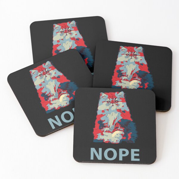 Item preview, pop art moon face cat nope designed and sold by raisinghon.