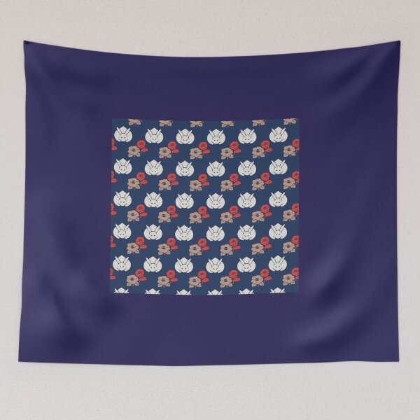 Item preview, Rabbit and Flower (Navy Tone) designed and sold by PriestArt.