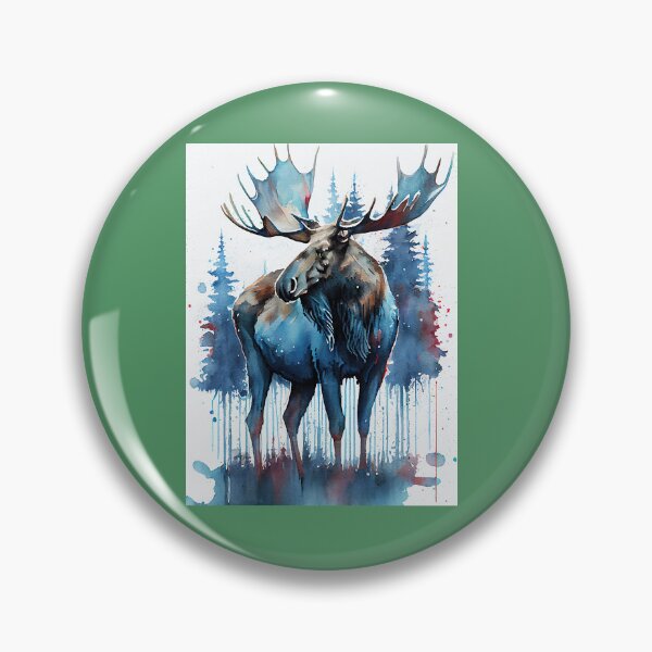 Item preview, American Moose - Watercolor paint designed and sold by anbraangiolini.